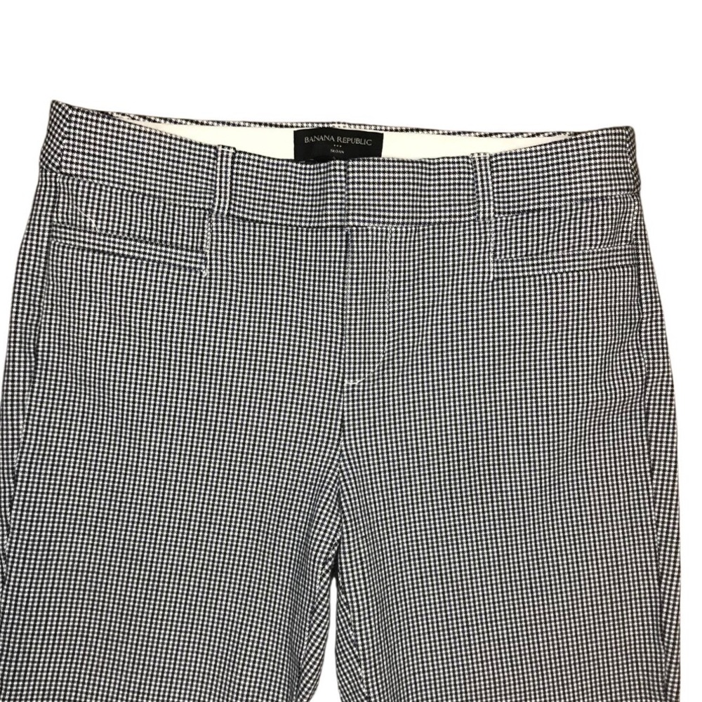 SOLD Banana Republic “Sloane” Houndstooth Ankle Pants in Blue/Black/White Size 2 - Picture 5 of 9